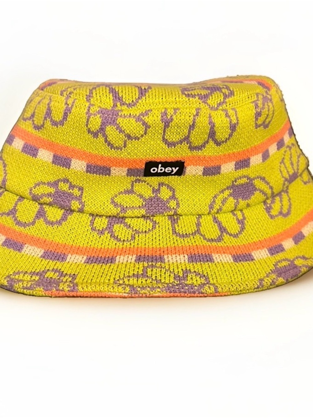 OBEY Expand Bucket Hat Multi Colour Hat Unisex Preowned (#A41)